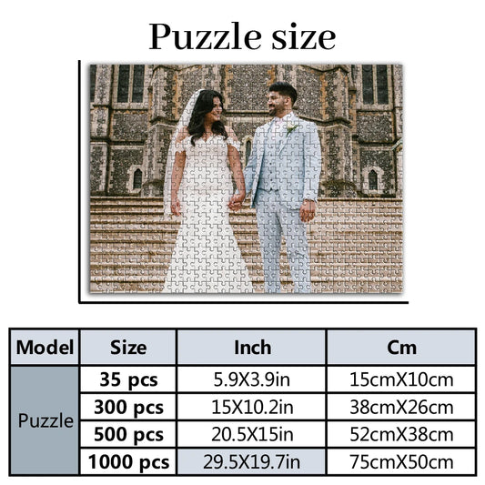 35/300/500/1000pcs Personalized Custom Photo Puzzle wedding photos Family Memories Personalized Gifts For Women/Men