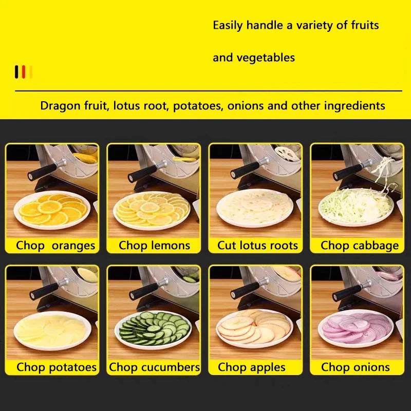 Manual Home Stainless Slicer Commercial Ultrathin Chip Machine Fruit Cutting Machine Lemon Slicer Kitchen Sausage Cabbage Slicer