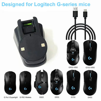 Charging Dock Module part for compatible DeathAdder Viper Ultimate, Viper V2, GPW,G502 Wireless,G703, G903 HERO Mouse