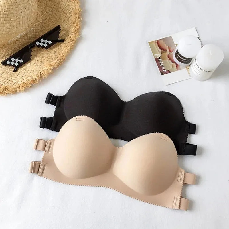 Invisible Sexy Strapless Bra Invisible Push Up Bralette Lingerie Underwear Seamless Wireless Solid Without Straps Bras Yoga Bra