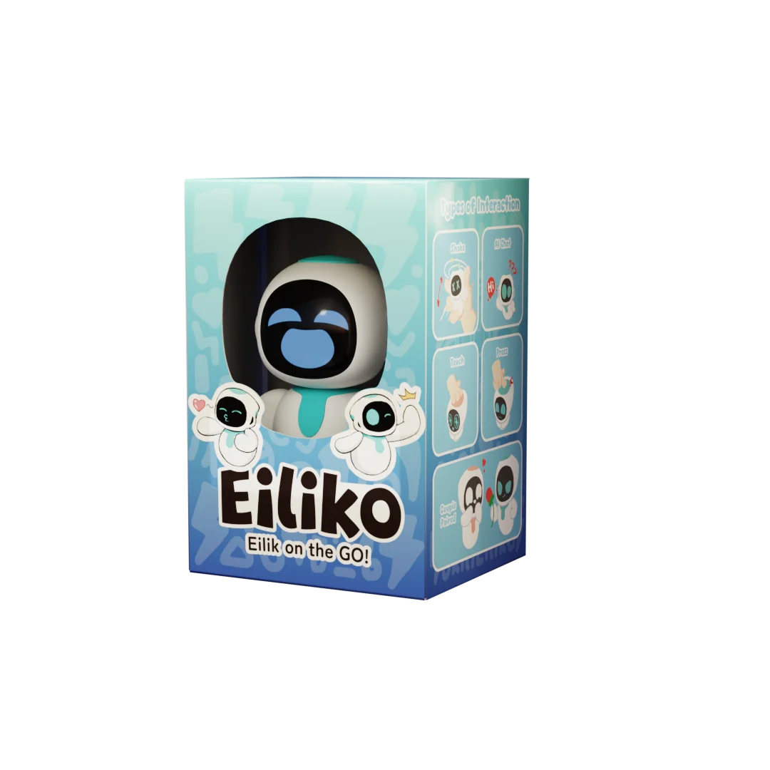 ENERGIZE LAB Eiliko Aquamarine Your Tiny AI Charm Robot That Matches Every Daily Outfit,Fun Electronic Pendant Toys,for Couples