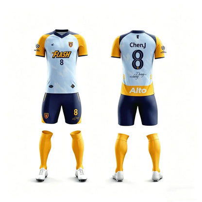 Custom Sublimation Printing Football Jersey Polyester Soccer Uniform Club Team Football Uniform Breathable Soccer Jersey For Men