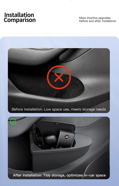 YZ Front Door Storage Trash Can for Tesla Model Y/YL Juniper Car Door Storage Box Multi Functional organizador Car Accessories