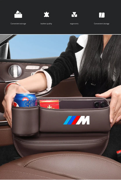 Car Seat Gap Multifunction Crevice Storage Box Seat Gap Cup Holder For BMW M3 M4 M5 E39 E46 E60 E90 F10 F20 F30 F01 X1 X3 X5 X7