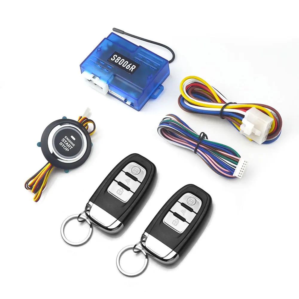 Remote Starter and Car Alarm Smart App Remote Start Stop System for Cars Engine Push Start System with Auto Ignition Button