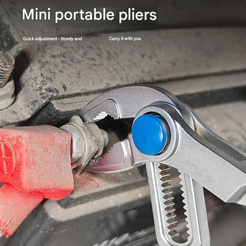 Durable Pipe Plier Wrench Mini Portable Multi-functional Water Pipe Clamp Adjustable Tool For Narrow Space Plumbing & Repairs