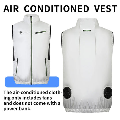 Smart Cooling Air-Conditioned Workwear with Three Adjustable Fan Speeds, Suitable for High-Temperature Outdoor Environments
