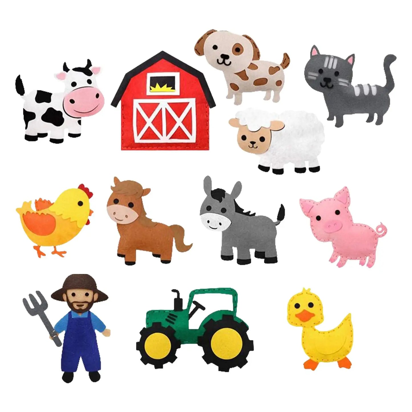 Zoo Felt Animal Animals Sewing Kits forest Children Birthday Gifts DIY Crafting and Sewing Set Felt for Beginner Kids