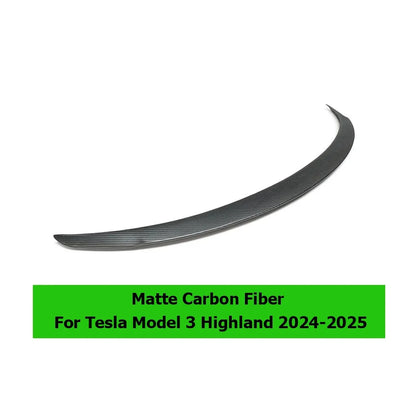 Spoiler For Tesla Model Y 2025 Juniper 2024 Model 3 Highland Real Carbon Fiber Rear Spoiler Trunk Wing Auto Exterior Accessories