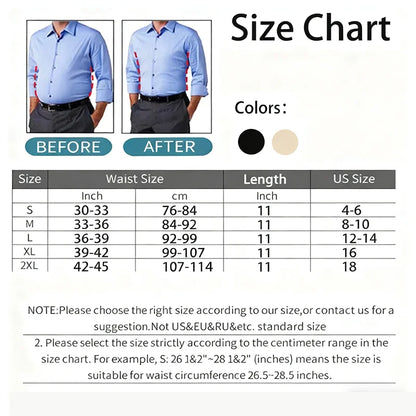 Men's High Stretch Ribbed Belt Shapewear Waist Trainer Tummy Control 6-Cartilage Back Support Fajas Breathable Comprssion Corset