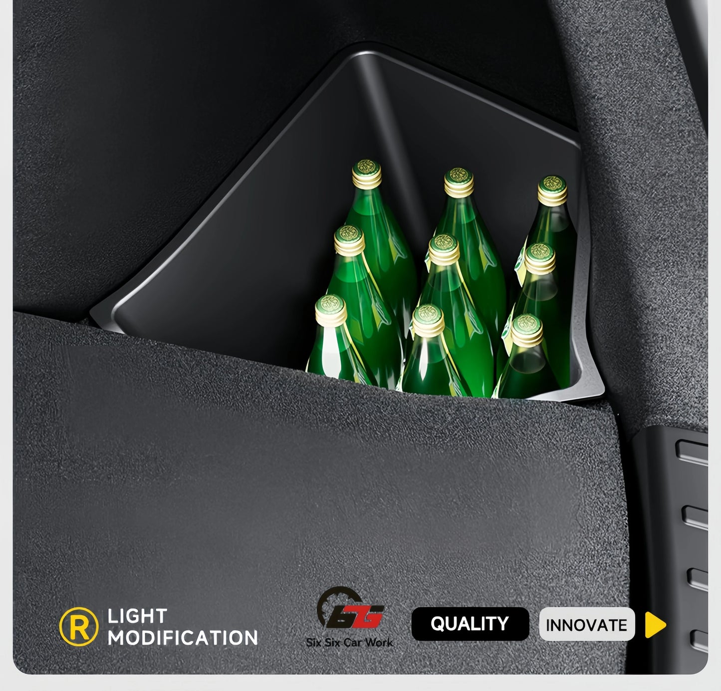 4PCS Trunk Organizer for Tesla Model YL Launch Refresh 2026 Rear Trunk Storage Bins Side Box Organiser TPE Accessories