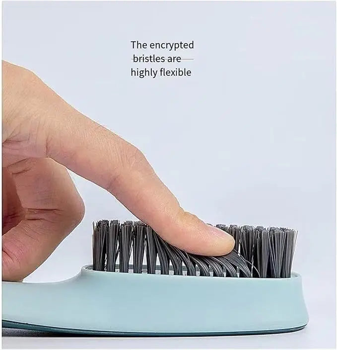 1 Pack Handheld Shoes Cleaning Brush Multifunctional Scrubbing Tool for Shoes Laundry Tile Bathtub Blue