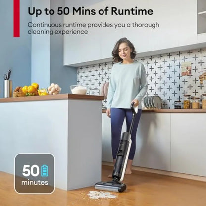 Wet Dry Vacuum Cleaner for Hard Floors, Cordless Vacuum Mop Combo with Self-Cleaning, 50min Runtime, Smart Mess Detection, Edge