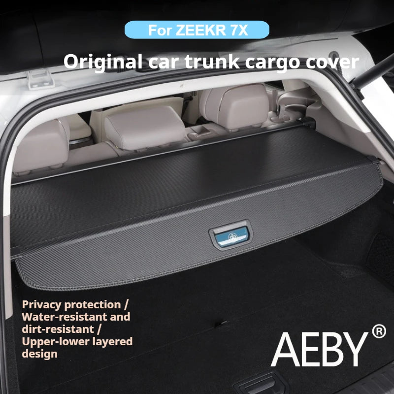 AEBY For ZEEKR 7X 2024 2025 Cargo Cover Trunk Shade Retractable Luggage Shelf Privacy Security Car Interior Accessories