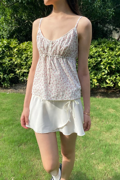 Brandy Melville Pure Cotton Three-Button Base Layer Vest Sweet Style V-Neck Sleeveless Tank Top for Women Spring Summer