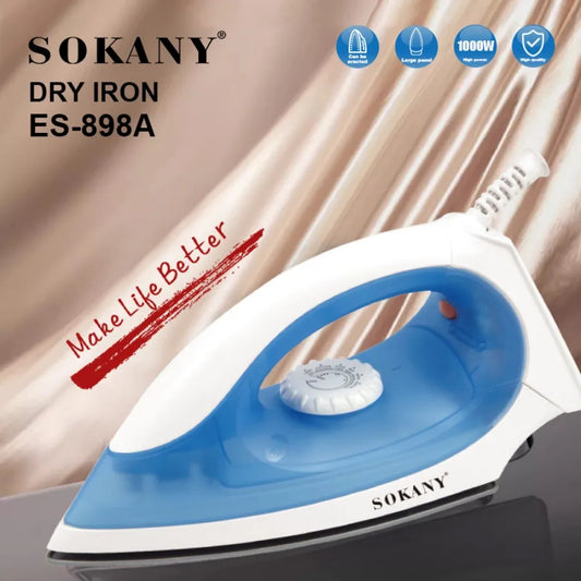 SOKANY898A Electric Iron  Portable Handheld Steam Iron for Dorm/Travel, Perfect for Students, Suitable for All Types of Clothing