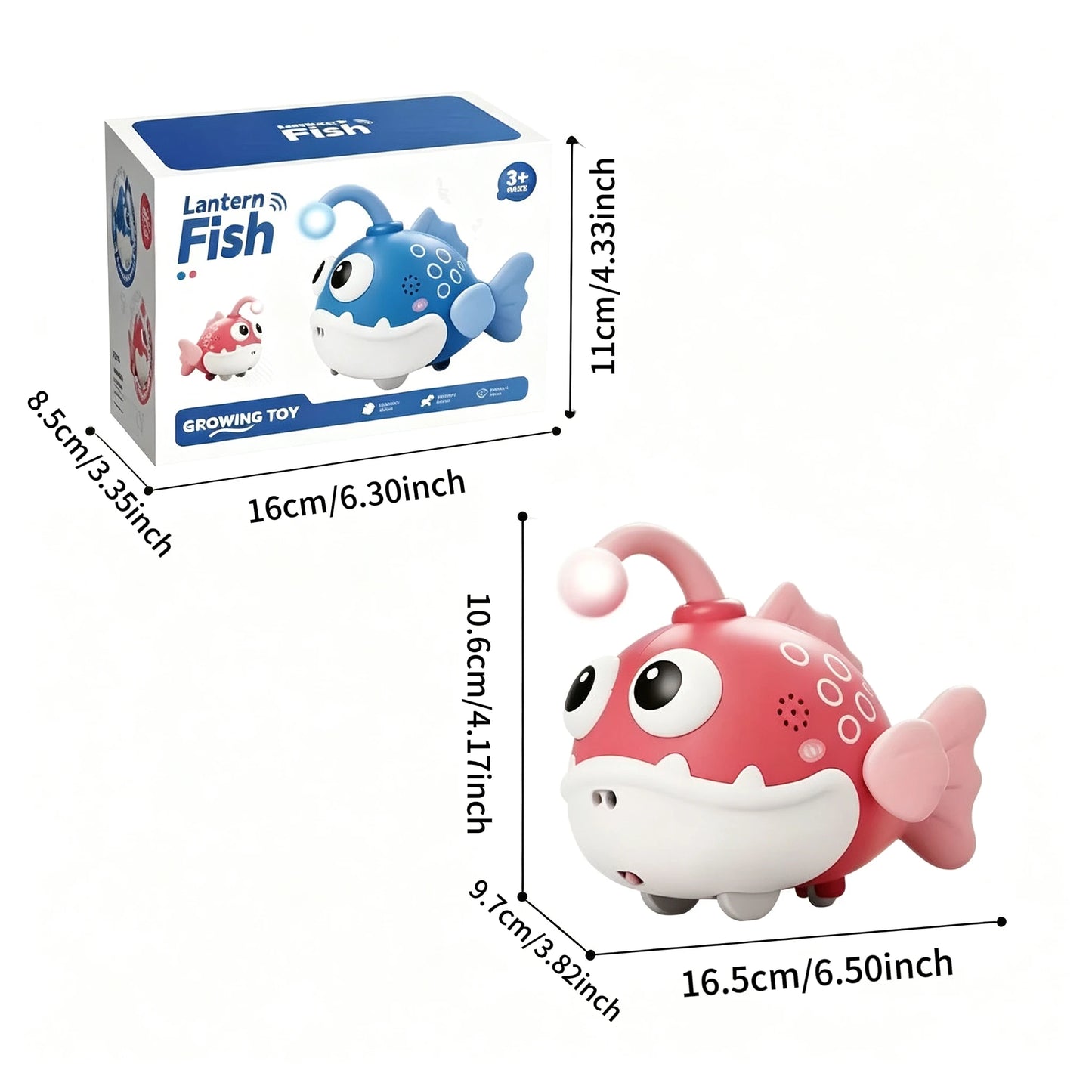 Light Up Electric Crawling Fish Toy Early Educational Sensory Play Gift for Baby Boys Girls 6-18 Months