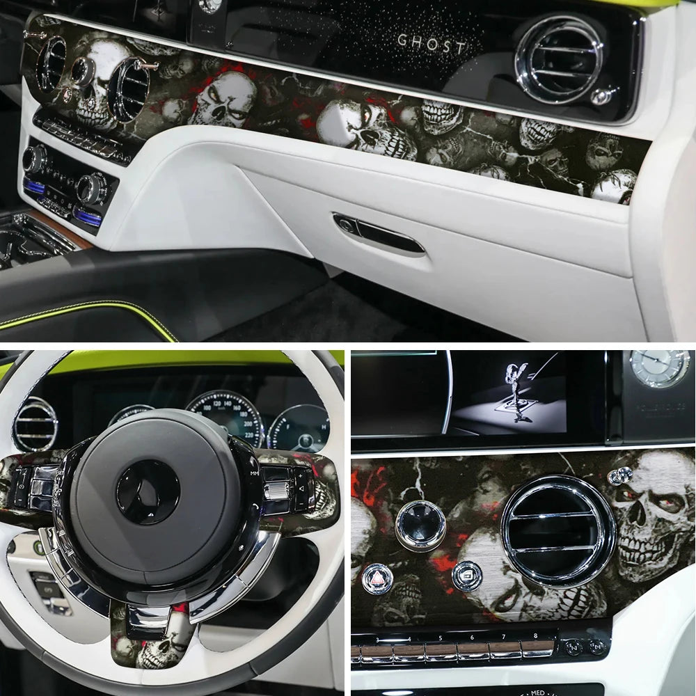 Wrapping Foil Car Tuning Stickers Waterproof Wrap Car Vinyl for Motorcycle Skull Film Auto Outdoor Accessories Body Covering