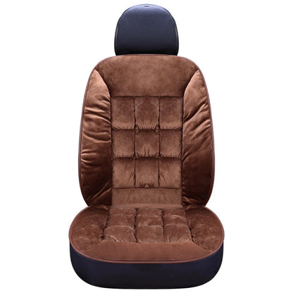New Winter Luxury Car Seat Cushion 2025 Plush Plaid Thickening Warm Suv Universal Front Single Seat Cover Comfortable Breathable