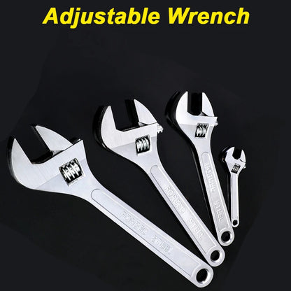 Adjustable Wrench Universal Spanner Clamp Large Openin Long Handle Repair Tools Steel Mechanical Workshop Hand Repair Tools