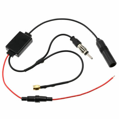 1PCS Stereo Aerial DAB AM FM Radio Car Antenna Amplifier Splitter Signal AMP Booster Car Radio Antenna Amplifier Auto Parts