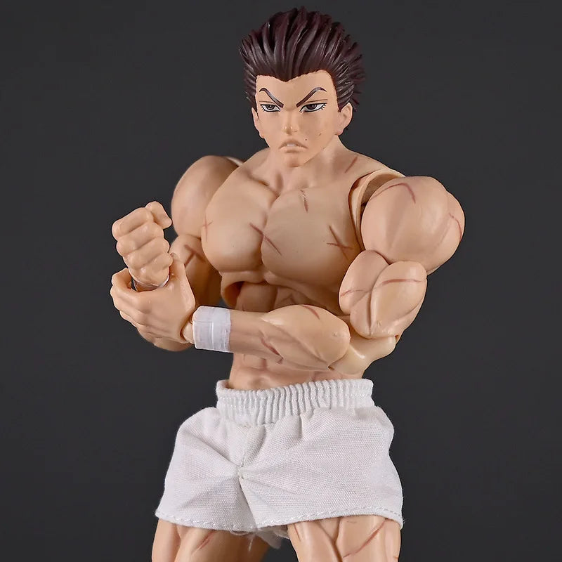 Baki Hanma Action Figure Muscular Body With 3 Extra Heads Pvc Anime Fighting Doll Collectible Desktop Model Toy Fan Gift