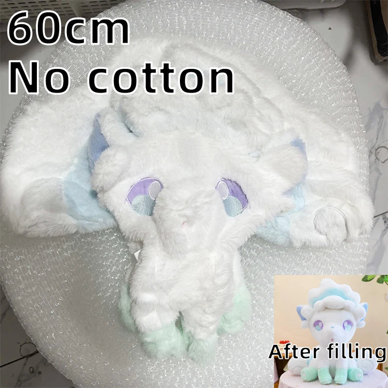 40/80cm Huge Pokemon Alolan Vulpix Plush Toys Pokémon Plushie Kawaii Semi-finished Leather Holster Pillow Gift for Children Xmas