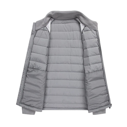 High-quality and fashionable new national standard 90-down lightweight knitted stand-up collar down jacket for men in winter