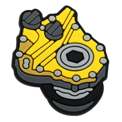 1-12Pcs Cartoon Car Parts PVC Garden Shoes Buckle Clog Charms Adult Clog Sandals Shoes Decorations DIY Men Backpack Party Gifts