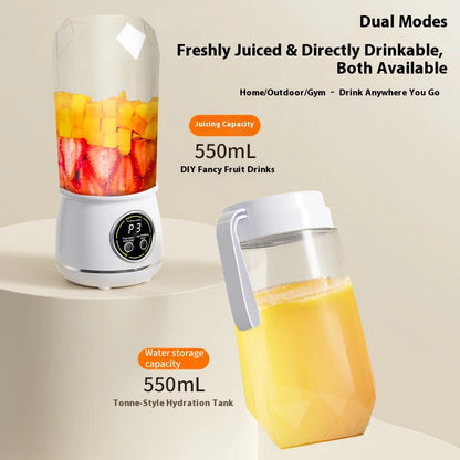 Portable juicer cup, 500ML Portable juicer, Multifunctional small Blender, easy to Clean, compact, convenient easy to operate