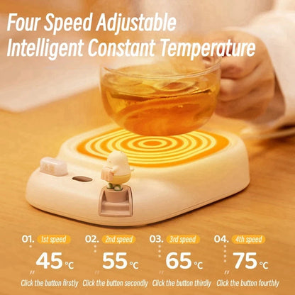 220V Coffee Mug Warmer Cup Heater Electric Hot Plate 4 Temperature Settings Warmer Cup Coaster for Tea Milk Water Heating Pad