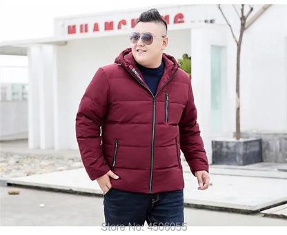 Duck Down Coats Men 170KG Hooded Winter Short Coat Male Warm Plus Size 7XL 8XL 9XL 10XL Thick Hoodies Parkas Soft Clothes