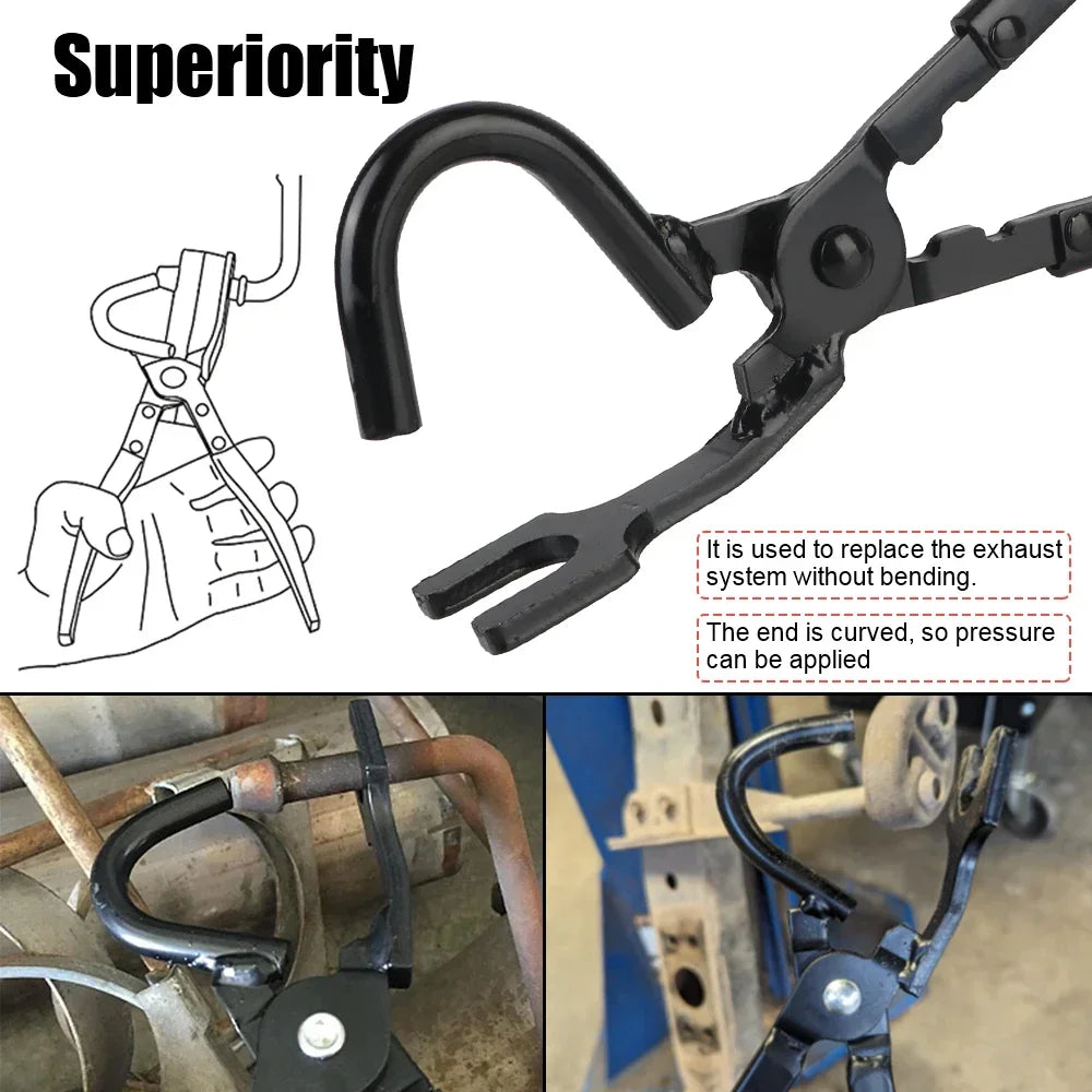 New Professional Exhaust Hanger Pliers Kit - Rubber Gasket Puller & Heat-Resistant Gripper for Efficient Car, Truck