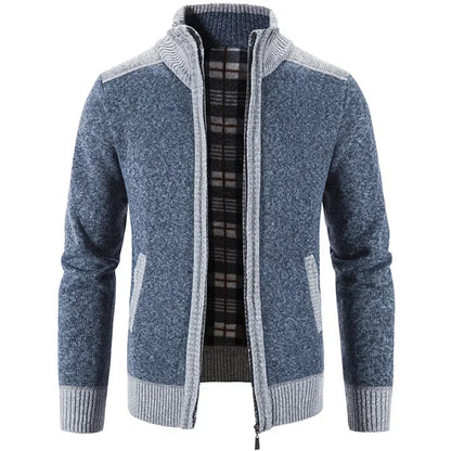 Autumn Winter Men's Thick Sweater Loose Casual Cardigan Sweater Jacket Zip Knitted Sweater Men Streetwear