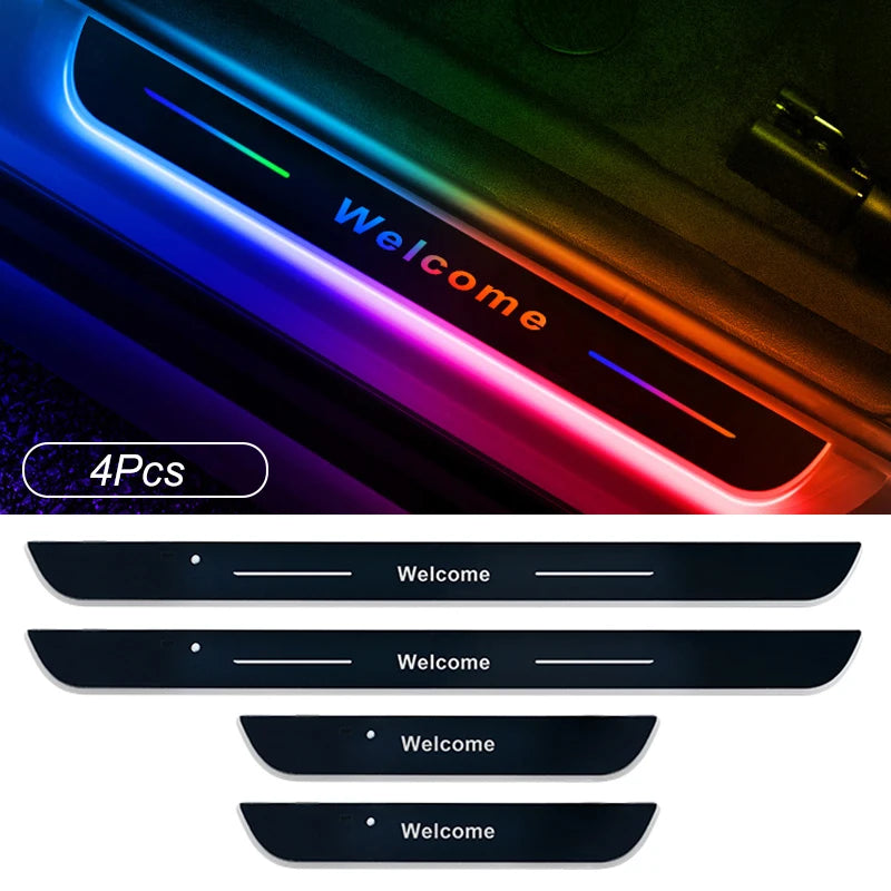 【Customized】Car Door Sill Light LED Car Ambient Lights RGB  Welcome Pedal light For Hyundai Nissan Toyota Mazda B-MW Other Auto