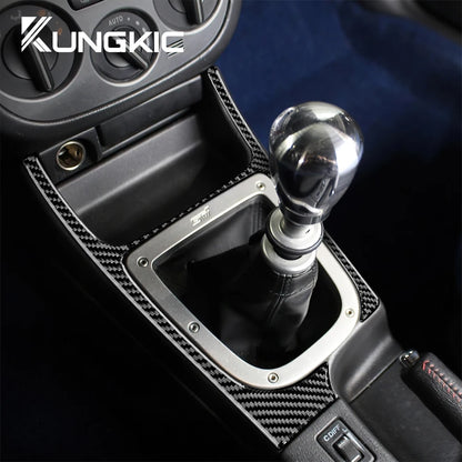 For Subaru Impreza WRX STI 2002-2004 Manual Gear Shift Panel Cover Soft Carbon Fiber Sticker Car Interior Trim Accessories Kit