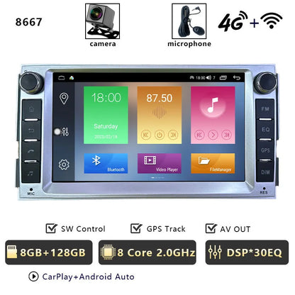 CHSTEK Android 13 Car Radio For Hyundai Santa Fe 2007 2008-2012 Head Unit Carplay Bluetooth WIFI 4G GPS Multimedia Vedio Player
