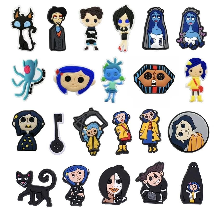1-100pcs Halloween Ghost Mom PVC Shoes Charm Alligator Charm Accessories Fit Bracelet Wristband Kids Girl Boys love party gifts