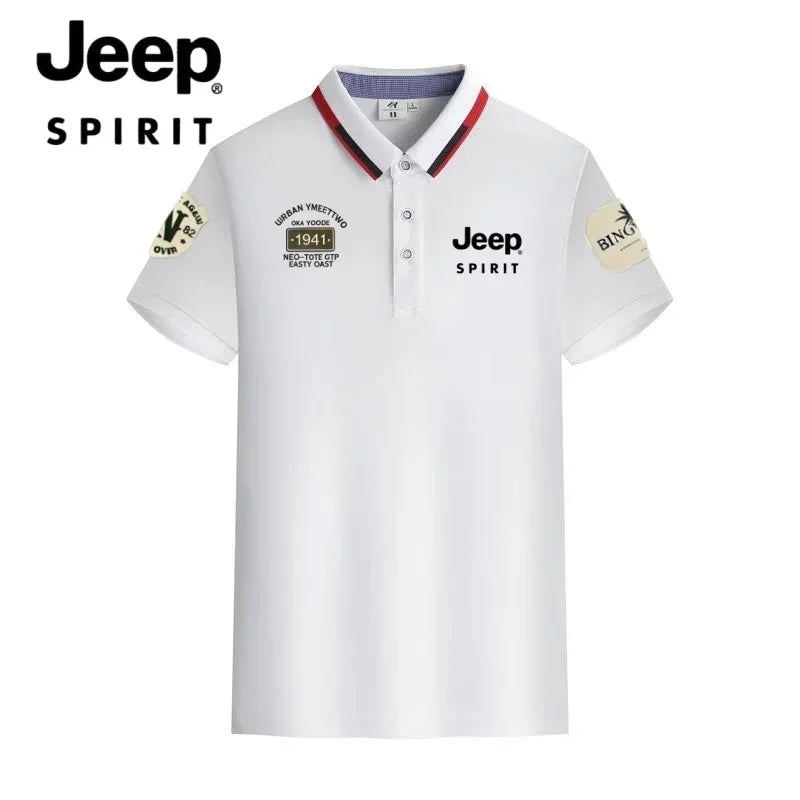 2026 Innovative JEEP Men's Summer T-Shirts and Business Polo Shirts, Outdoor Sports Quick-Dry Tops