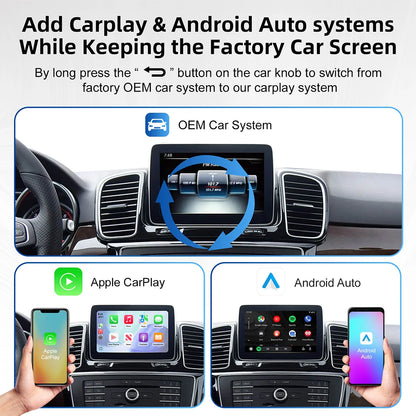 Wireless CarPlay Android Auto Decoder Box CarPlay Interface For Mercedes Benz GLE GLS CLS NTG 5.0 5.1 COMAND System 2014-2017