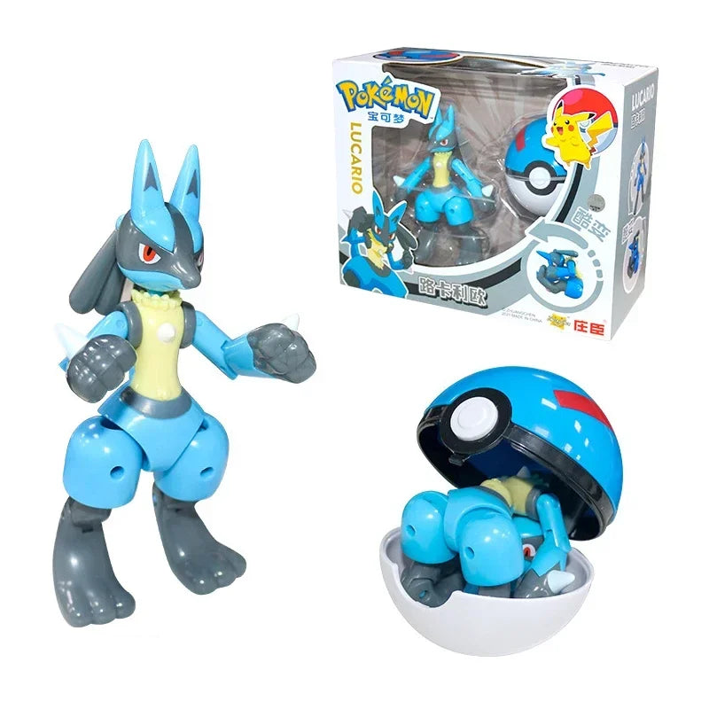 Pokemon Pokeball Figure Pikachu Dragonite Lapras Psyduck Mewtwo Gyarados Solgaleo Lunala Eevee Poke Ball Toy Kids Birthday Gift