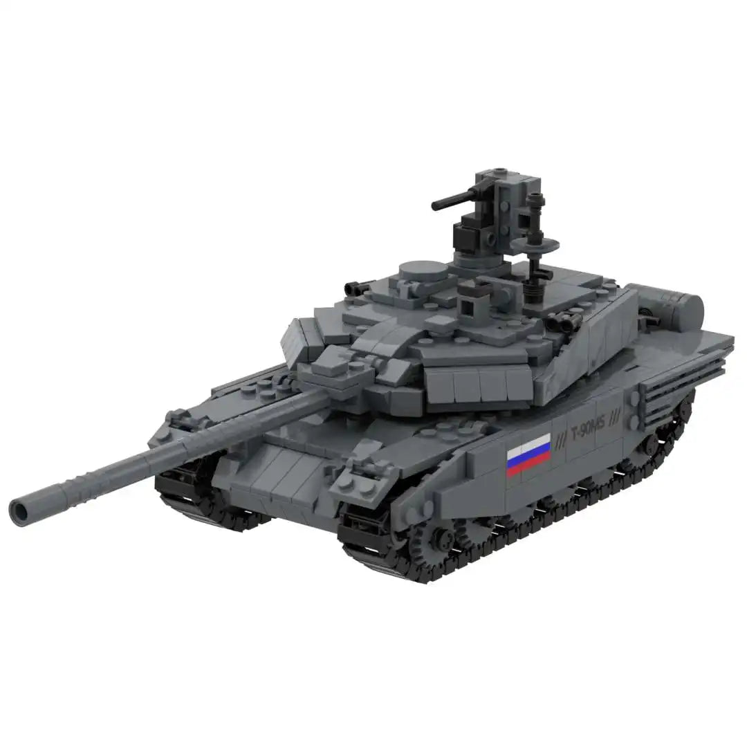 T-90MS Main Battle Tank Building Blocks Set Bricks Model Kit Camouflage Versions Assembly Armored Vehicle Toy Gift for Collector
