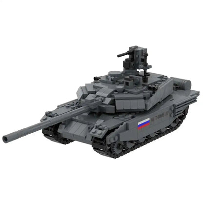 T-90MS Main Battle Tank Building Blocks Set Bricks Model Kit Camouflage Versions Assembly Armored Vehicle Toy Gift for Collector