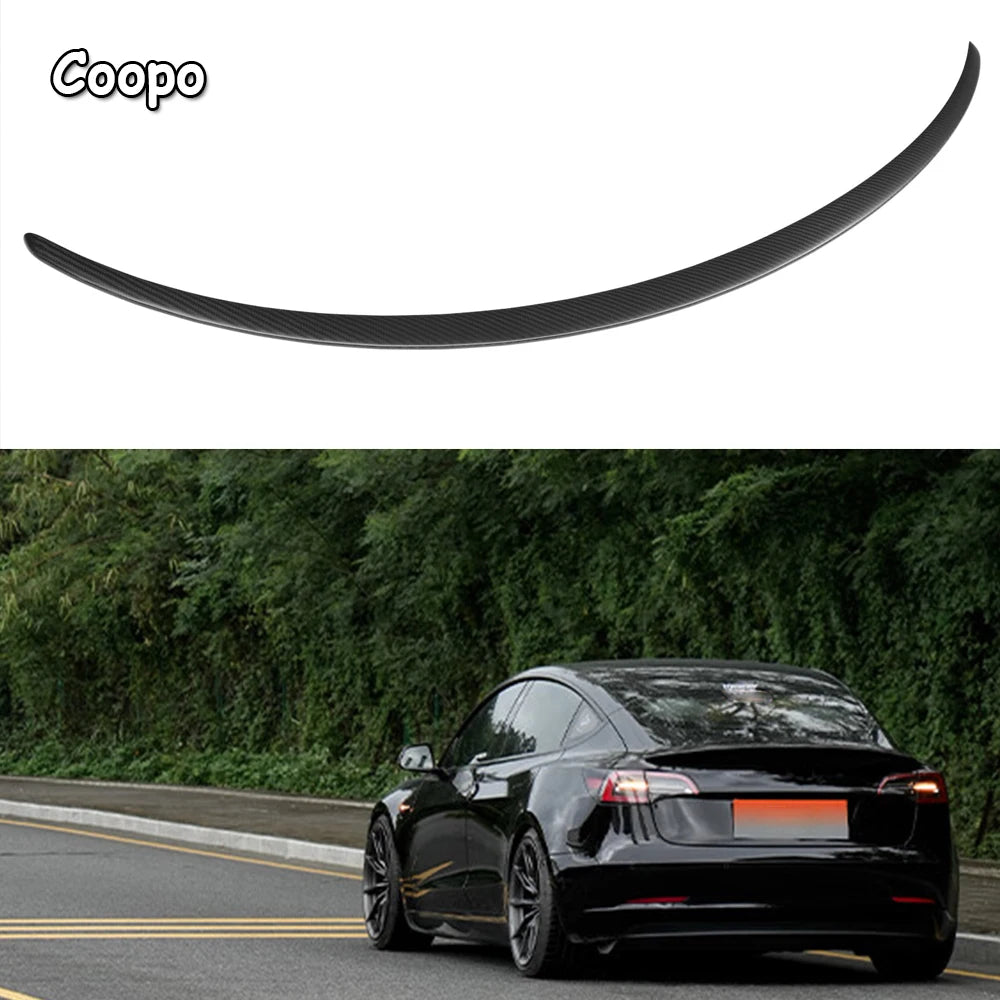For Tesla Model Y 2024-2020 Spoiler Model 3 Highland 2017-2026 Trunk Wing Real Carbon Fiber Original Modely Car Accessories