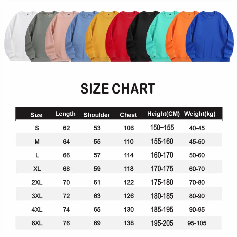 Customized Thick Winter Loose Sports Shirt With Printed Embroidery LOGO Round Neck Hoodie Personal Company Work Uniform