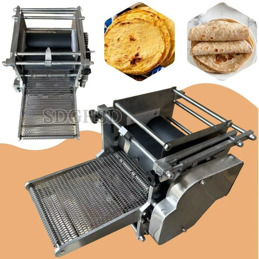 Commercial Small Arabic Bread Baking Roti Cutter Maker Automatic Tortilla Machine With Motor 40 Pcs/Min Capacity