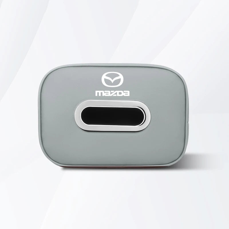 Leather Car Tissue Box Holder Back Seat Multi Storage Bag For Mazda 3 CX5 CX30 MX5 CX3 CX9 CX7 MX3 MX6 CX50 CX60 CX70 CX80 CX90