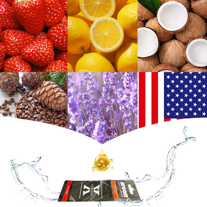 areon 5/20pcs STRA WBERRY Scent Car Air Freshener, Natural Tea-Scented Paper, Car-Mounted Hanging Type, Car Interior Accessories
