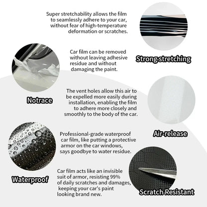 Car Adhesive Vinyl Honeycomb Auto Decal Wrap Film Waterproof Car Stickers Console Computer Laptop Helmets Skin Auto Accessories