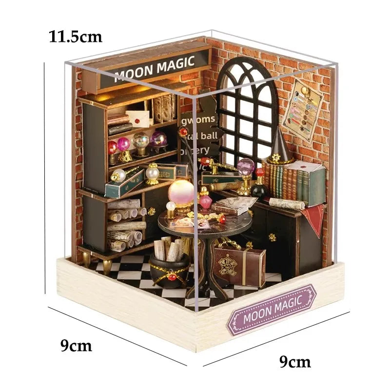 DIY Mini Dollhouses Back To School Miniature Model Doll House For Xmas Mini Wooden 3D Puzzles Classroom Assembly Start Of School